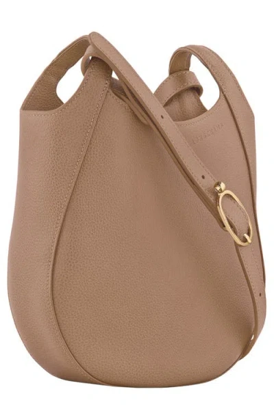 Longchamp Small Le Foulonne Leather Crossbody Bag In Brown