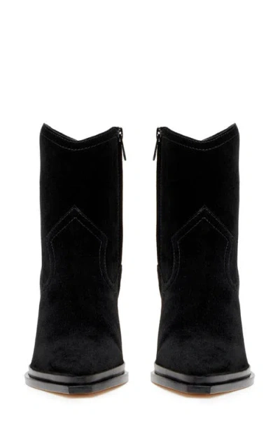 Paige Posey Block Heel Bootie In Black