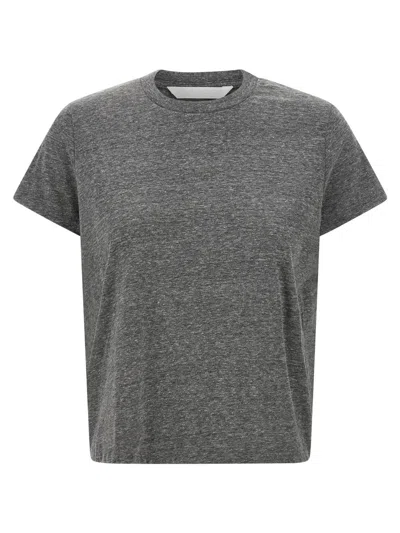 Mother Short Sleeve Crew Neck T-shirt In Gray