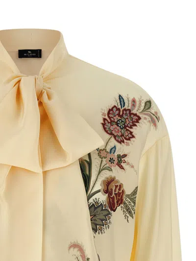 Etro Silk Blouse With Placed Print In Multi