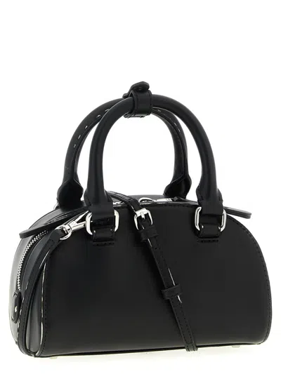 Diesel 1dr Dome-leather Bowling Bag In Black