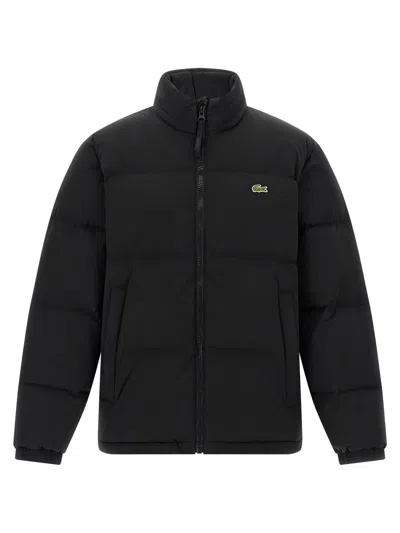 Lacoste Water-repellent Down Jacket With Packable Hood Clothing In Black