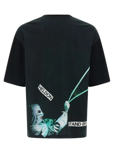 Undercover Graphic Print Crew Neck Short Sleeve T-shirt In Black