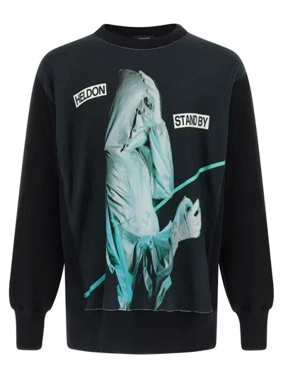 Undercover Graphic Print Crew Neck Sweatshirt In Black