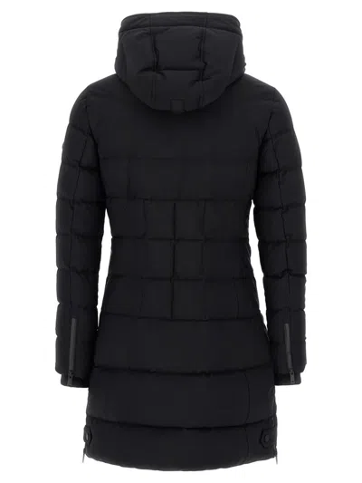 Moose Knuckles Watershed 3 Water Resistant 800 Fill Power Down Puffer Coat With Genuine Shearling Tr In Black