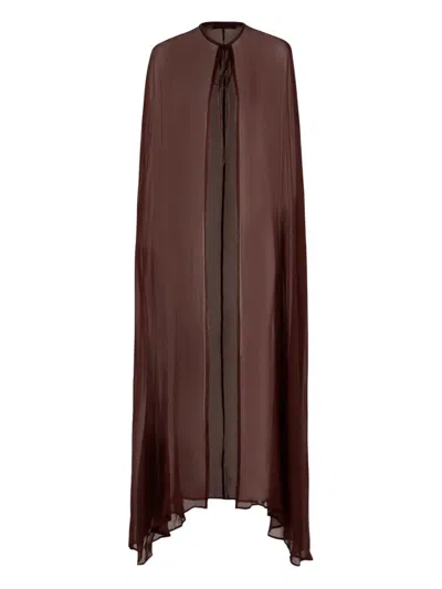 Raquel Diniz Flowing Silk Cape A-line Hem In Multi