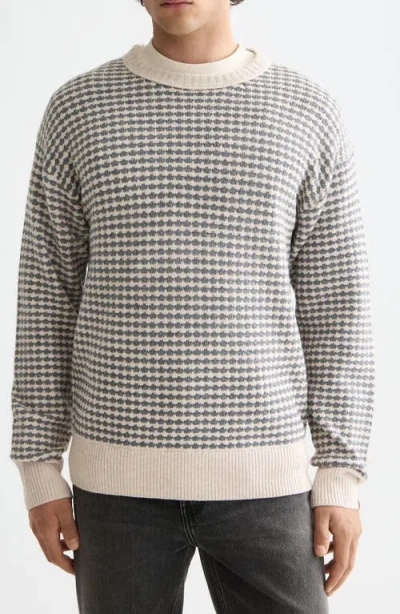 Scotch & Soda Men's Chenille Pattern Long Sleeve Sweater In Gold