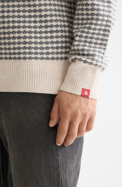 Scotch & Soda Men's Chenille Pattern Long Sleeve Sweater In Gold