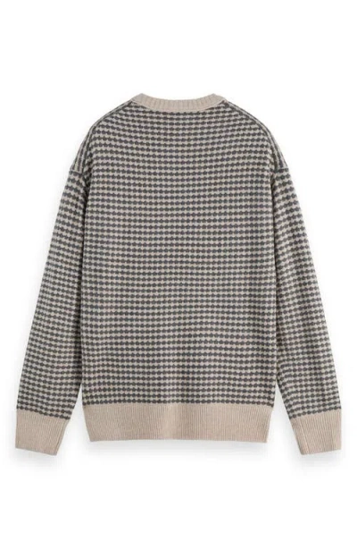 Scotch & Soda Men's Chenille Pattern Long Sleeve Sweater In Gold