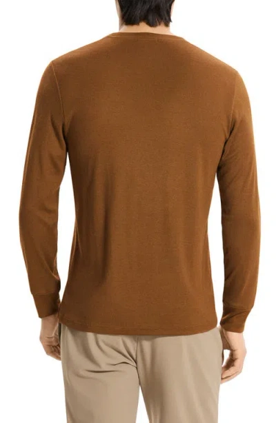 Theory Essential Long Sleeve T-shirt In Brown