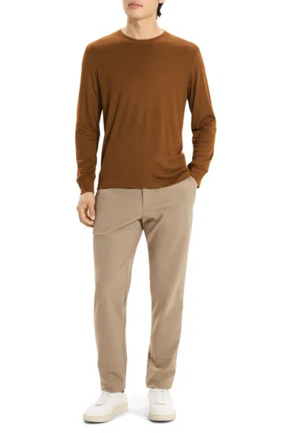 Theory Essential Long Sleeve T-shirt In Brown