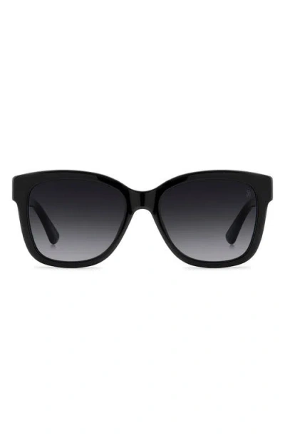 Stuart Weitzman 53mm Gradient Square Sunglasses In Black