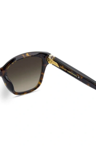 Stuart Weitzman 53mm Gradient Square Sunglasses In Brown