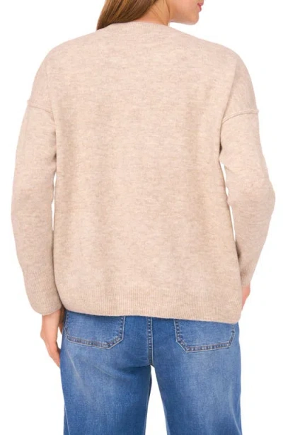 Vince Camuto Womens Cozy Crewneck Star Print Dropped Shoulder Sweater Xxs 3x In Neutral