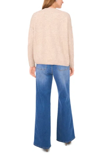 Vince Camuto Womens Cozy Crewneck Star Print Dropped Shoulder Sweater Xxs 3x In Neutral