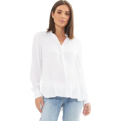 Ripe Maternity Clara Relaxed Button Up Shirt In White