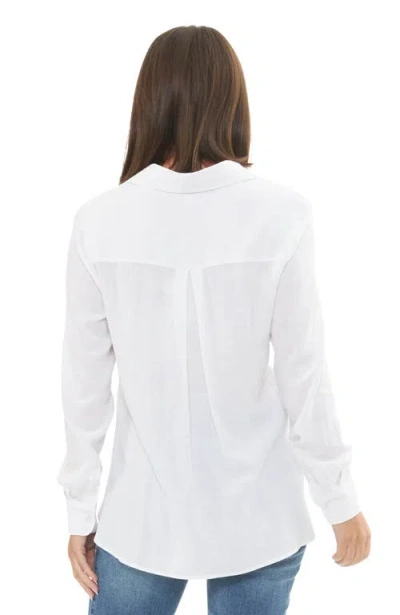Ripe Maternity Clara Relaxed Button Up Shirt In White