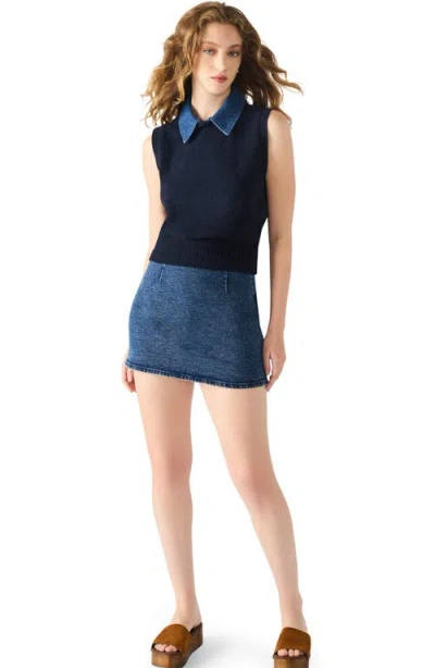 Steve Madden Jeane Sweater Vest In Blue