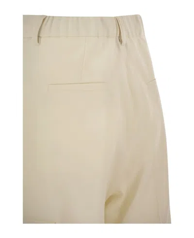Herno Cargo Trousers In Wool And Viscose Blend In Neutral