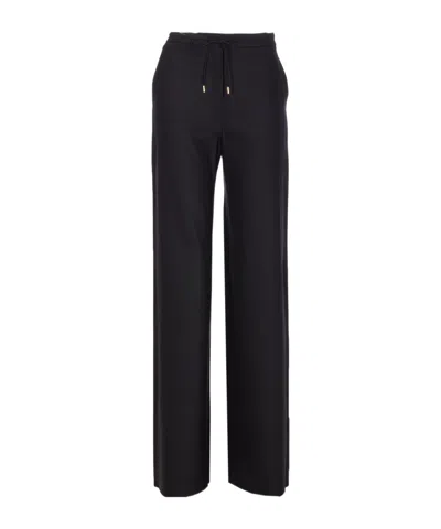 Max Mara Berard Wool Drawstring Trousers By In Black
