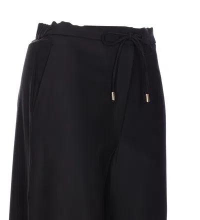Max Mara Berard Wool Drawstring Trousers By In Black