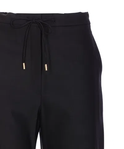 Max Mara Berard Wool Drawstring Trousers By In Black