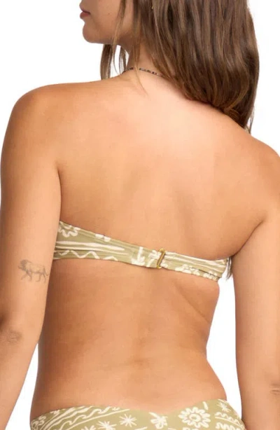 Billabong Lost On You Rio Bandeau Swim Top In Green Tea In Green