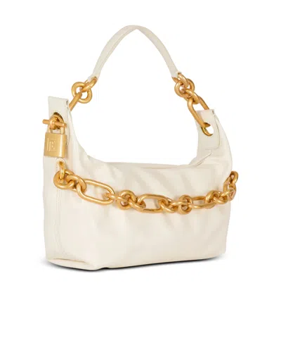 Balmain Medium Sync Bag In Calfskin Leather In Sand