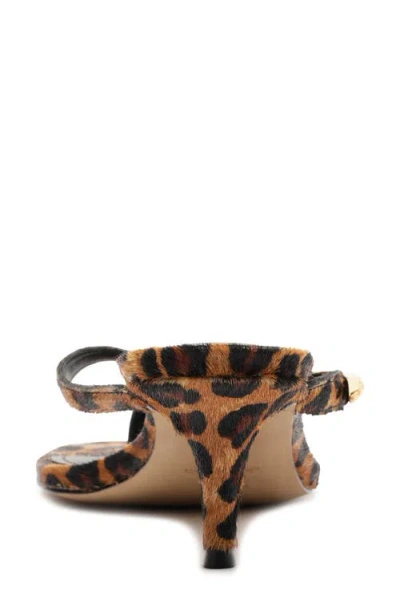 Arezzo Gia Mid Genuine Calf Hair Flip Flop In Animal Print