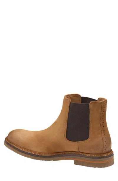 Johnston & Murphy Calder Plain Toe Chelsea Boot In Brown