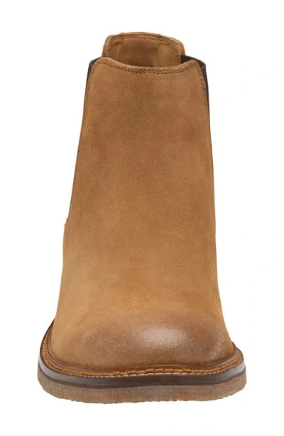Johnston & Murphy Calder Plain Toe Chelsea Boot In Brown