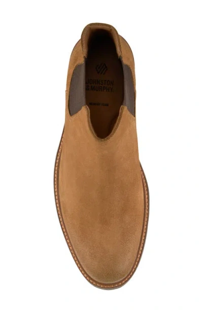 Johnston & Murphy Calder Plain Toe Chelsea Boot In Brown
