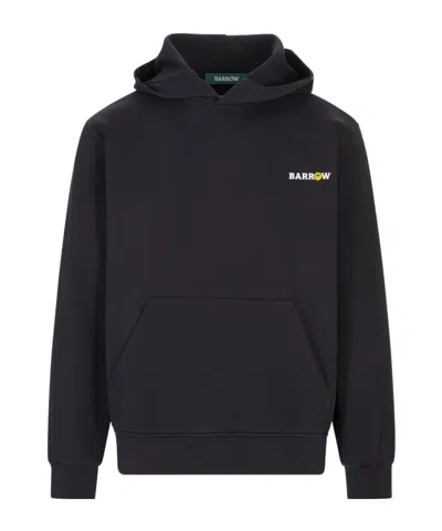 Barrow Logo And Smiling Face Pattern Sweatshirt In Blue