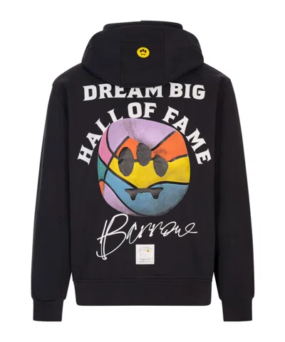 Barrow Logo And Smiling Face Pattern Sweatshirt In Blue