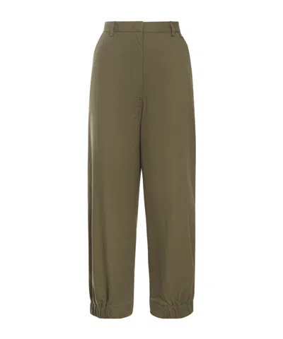 Herno Belt Loop Casual Pants In Green