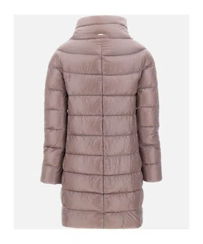 Herno Quilted Down Long Jacket In Neutral