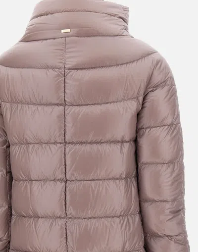 Herno Quilted Down Long Jacket In Neutral