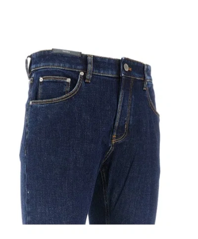 Pt01 Denim Trousers With Belt Loops In Blue