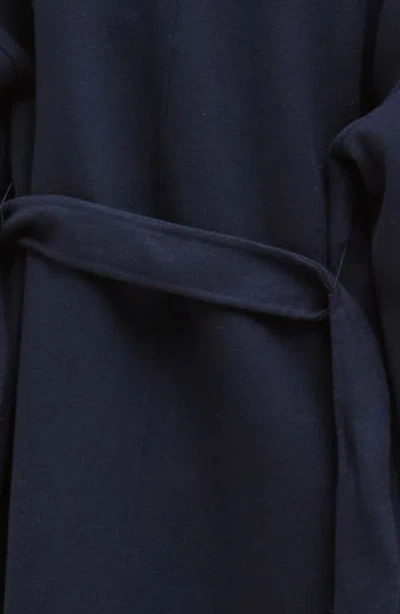 Barbour Rachel Wool Blend Wrap Coat In Blue