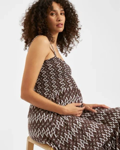 Ripe Maternity Grace Smocked Midi Maternity Sundress In Multi