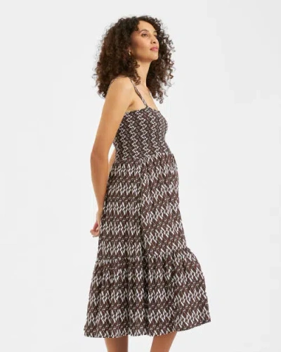 Ripe Maternity Grace Smocked Midi Maternity Sundress In Multi