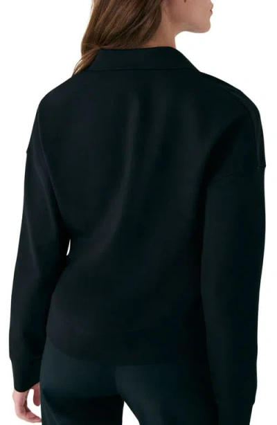 Lole Mindset Johnny Collar Sweatshirt In Black