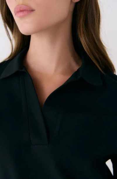 Lole Mindset Johnny Collar Sweatshirt In Black