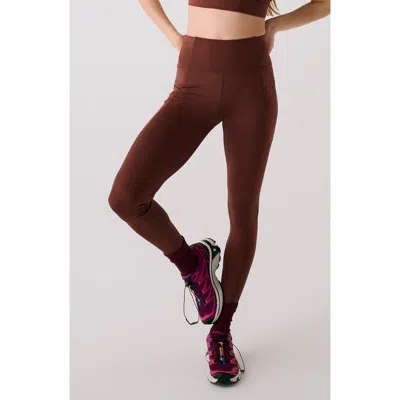 Lole Action 7/8 Length Ankle Leggings In Brown