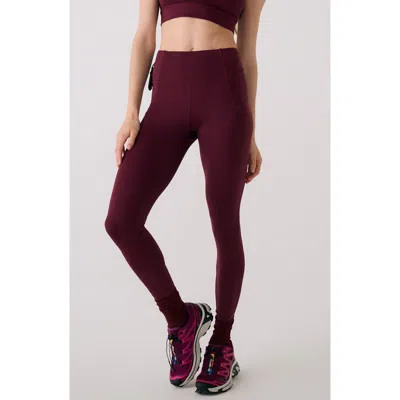 Lole Action 7/8 Length Ankle Leggings In Burgundy