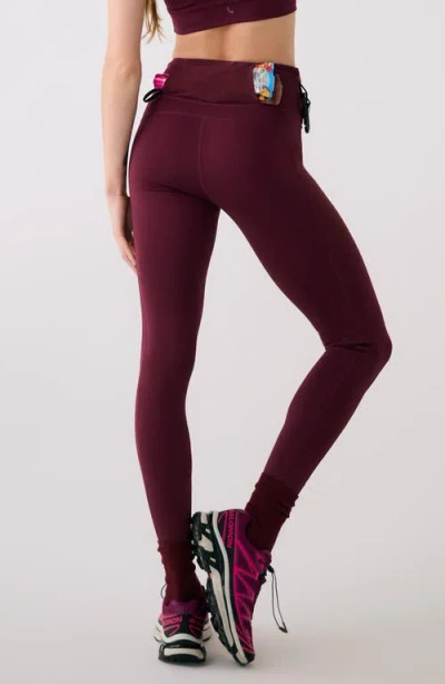 Lole Action 7/8 Length Ankle Leggings In Burgundy