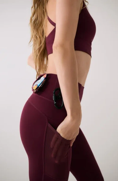 Lole Action 7/8 Length Ankle Leggings In Burgundy