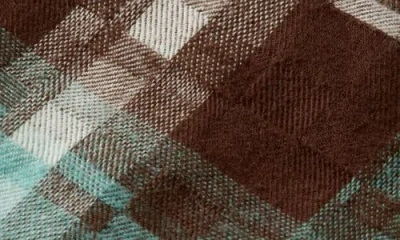 Scotch & Soda Kids' Pixelated Check Cotton Flannel Button-up Shirt In Multi