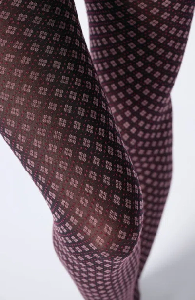 Oroblu Geo Pattern Sneaker Tights In Black