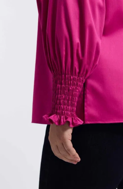 Foxcroft Avril Matte Sateen Button-up Shirt In Pink